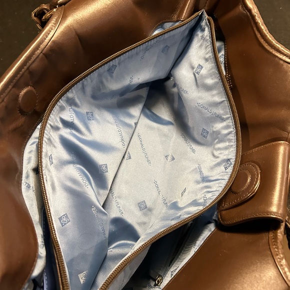 Donald J Pliner  Brown Woven Leather Purse Handbag - Picture 7 of 9